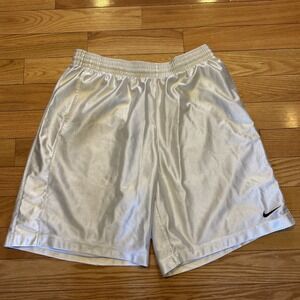 Nike White Polyester Basketball Shorts Men's XL